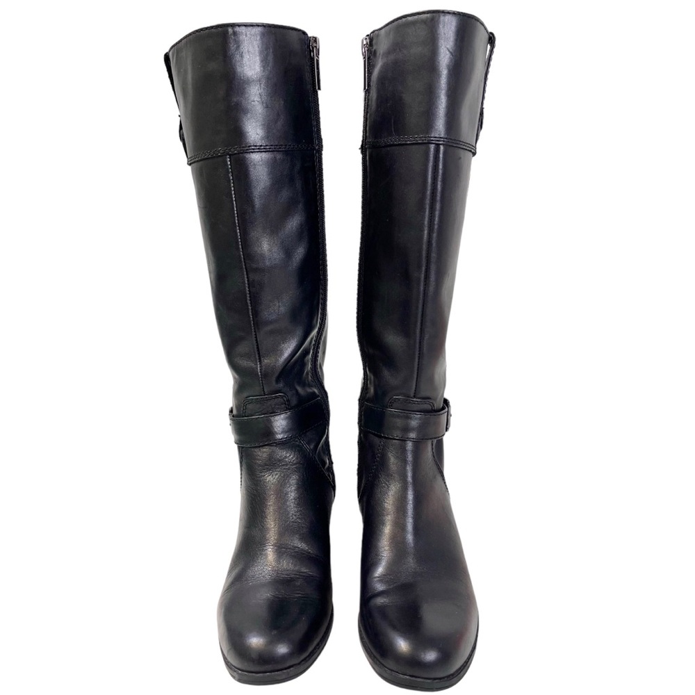 🎉 HP! ❤️ Bandolino Cazadora Black Leather Riding Boots - Picture 3 of 12